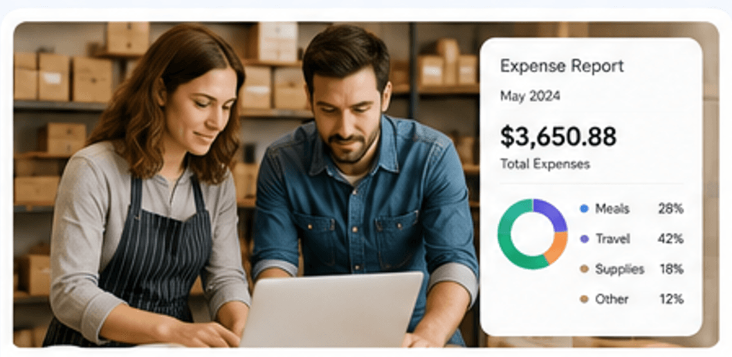 small business using digital receipt organization